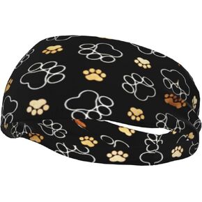 Cute Dog Paw Sweatband Headband for Soft Headband Hair Bands Unisex Outdoor Sport Headbands in Saudi Arabia