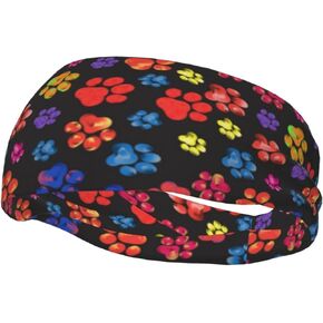 Cute Dog Paw Sweatband Headband for Soft Headband Hair Bands Unisex Outdoor Sport Headbands