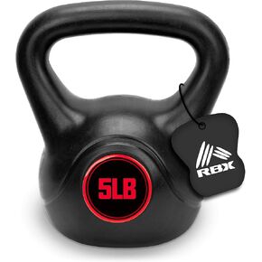 RBX Cement Kettlebell with Shock-Proof Plastic Coating for CrossFit Training