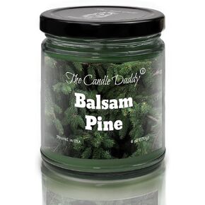 Balsam Pine - Refreshing Christmas Tree Scented - Holiday 6 OZ JAR Candle - 40 Hour Burn TIME