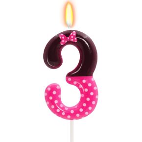 1st Black Red Birthday Candles for Boys Girls, Red Mouse Cake Topper Cupcake Decor, Cartoon Themed Birthday Party Decorations Supplies (Number 1)