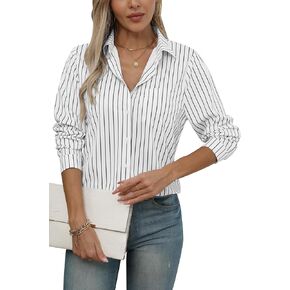 COUXILY Soft Wrinkle-Free Button Down Stretch Shirts for Women, Breathable Moisture-Wicking Casual Work Dress Tops in Kuwait