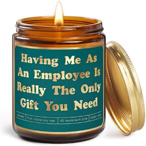 Boss Day Gifts,Funny Gift for Boss,Best Boss Day Gifts for Him Her,Cool Boss Lady Gifts,Appreciation Boss Day Gifts with Soy Wax Candle,Home Decor Gifts for Boss