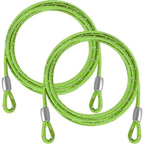 3.5MM Security Steel Cable 4/6/10/15FT Lengths Bike Lock Cable, Cable Rope, Stainless Steel Cable with Loops for Safety and Security