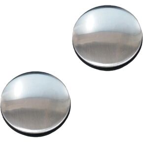 2 Pack Sink Tap Faucet Hole Cover Kitchen Sink Plug Brushed Stainless Steel Hole Cover for Dia 0.98 to 1.18 Inch (Short)