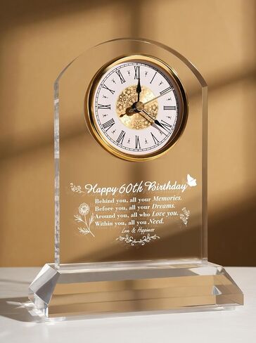70th Birthday Gift Quartz Desk Clock – Elegant Home Blessing Decoration for Parents, Grandparents, Friends, Mom, Dad, Happy 70 Years Birthday Decoration for Women Men in Kuwait