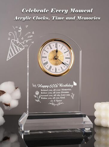 70th Birthday Gift Quartz Desk Clock – Elegant Home Blessing Decoration for Parents, Grandparents, Friends, Mom, Dad, Happy 70 Years Birthday Decoration for Women Men in Kuwait