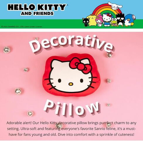 Franco Hello Kitty & Friends My Melody Bedding Super Soft Plush Decorative Pillow, One Size, (100% Officially Licensed Product) in Kuwait