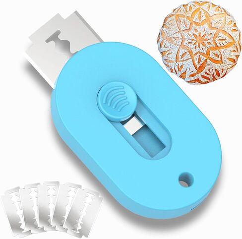 2Pcs Magnetic Bread Lame Dough Scoring Tool,Push-Pull Design, Professional Sourdough Scoring Tool for Sourdough Bread Baking & Making Contain 10 Razor Blades (Black&Blue) in Saudi Arabia