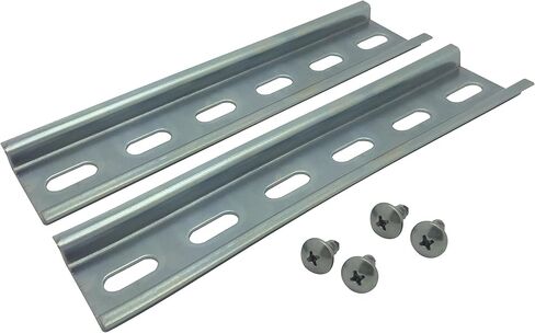 4 Pieces DIN Rail Slotted Steel Zinc Plated RoHS 6" Long 35mm Wide 7.5mm High in Kuwait
