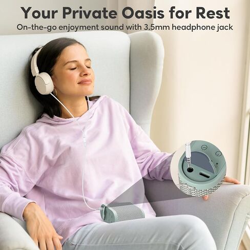 Mini Portable Sound Machine for Sleeping w/ 21 Relaxing Sounds & Headphone Jack & Memory & Timer, Travel White Noise Sound Machine for Sleep,Travel,On the Go,Office, Sleep Aid for Adults,Baby in Saudi Arabia