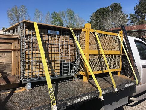 4" x 30' Winch Straps for Flatbed Trailer with Flat Hooks | Grey Heavy Duty Tie Down Strap w/Flat Hooks | 5,400 Lbs WLL Cargo Control Accessories for Gooseneck Trailers & Tow Trucks, 1 Pack in Kuwait