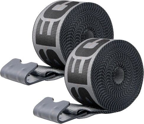 4" x 30' Winch Straps for Flatbed Trailer with Flat Hooks | Grey Heavy Duty Tie Down Strap w/Flat Hooks | 5,400 Lbs WLL Cargo Control Accessories for Gooseneck Trailers & Tow Trucks, 1 Pack in Kuwait