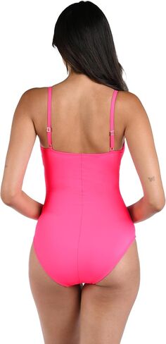 La Blanca Women's Island Goddess Rouched Body Lingerie Mio One Piece Swimsuit in Saudi Arabia