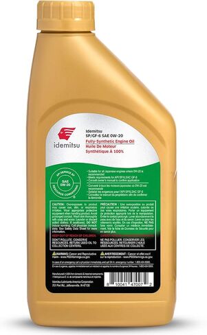 Idemitsu Full Synthetic 0W-20 Engine Oil SP/GF-6-5 Quart (30013012-95300C020) in Saudi Arabia