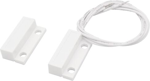 2Pcs Magnetic Reed Switch Wired Surface Mount Normally Open NO Contact Sensor Alarm Magnetic Door Switch with 2 Wires, ABS, MC-38 in Kuwait