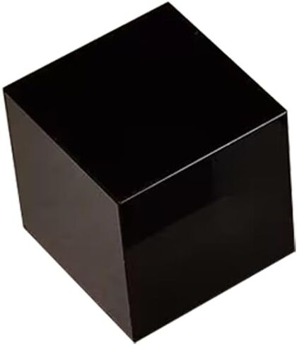 Black Obsidian Cube Crystal Stone Perfect for Meditation, Yoga, Chakra Balancing (4cm) in Kuwait