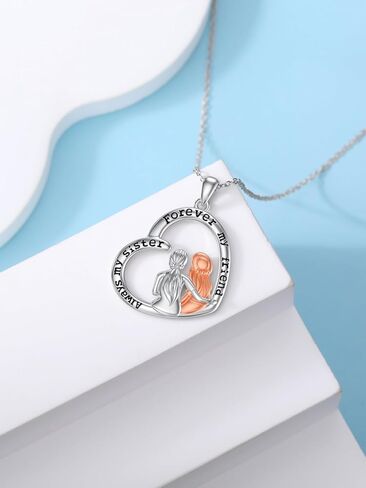 WINNICACA Sister Gifts from Sister 2/3 Sisters Necklace Always My Sister Forever My Friend Necklace 925 Sterling Silver Sister Birthday Gifts Valentines Day Gifts for Sister,Sister Jewelry Gifts for Sister,Friend,Mother,Daughter in Kuwait