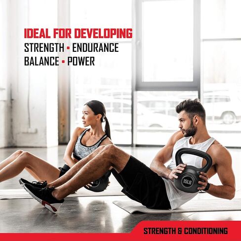 RBX Cement Kettlebell with Shock-Proof Plastic Coating for CrossFit Training in Kuwait