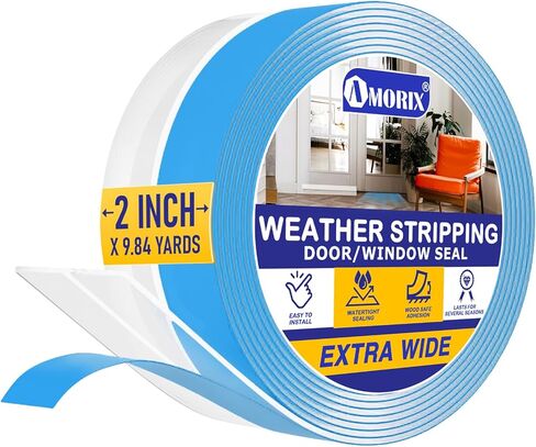 Weather Stripping Door Draft Stopper Door Bottom Seal Strip for House and Glass Shower, 9.8FT(L) x 2in(W) Silicone Door Sweep for Gaps of Doors and Windows, Weatherproof Soundproof (Transparent) in Saudi Arabia