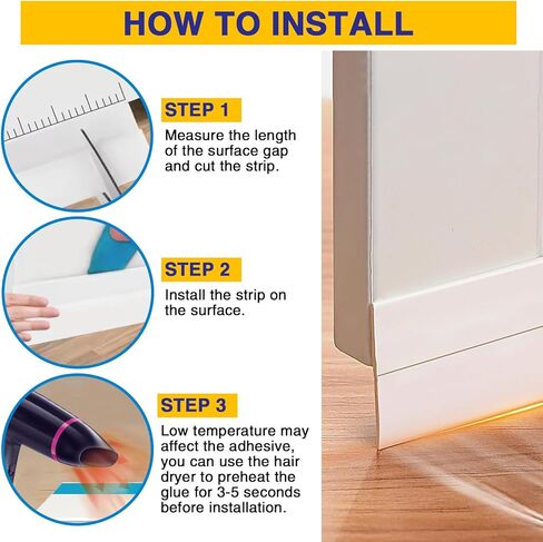 Weather Stripping Door Draft Stopper Door Bottom Seal Strip for House and Glass Shower, 9.8FT(L) x 2in(W) Silicone Door Sweep for Gaps of Doors and Windows, Weatherproof Soundproof (Transparent) in Saudi Arabia