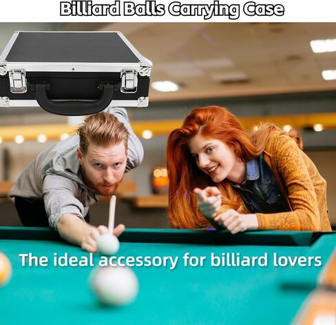 Portable Billiard Pool Ball Carrying Case Box, Snooker Billiard Balls Storage Box Pool Carrying Case Accessory, Pool Balls Carrying Case with Handle for One Set of Billiard Balls in Kuwait
