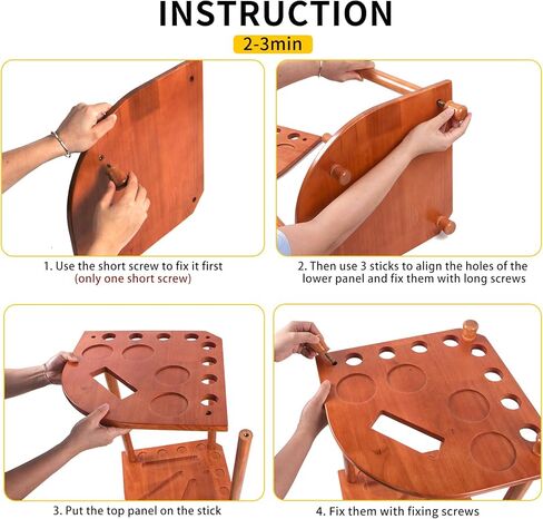 aklot تجمع جديلة الرف، رفوف البلياردو جديلة مع عدادات النتيجة حامل عصا تجمع ث / حامل الشراب، يحمل 8 العصي ومجموعة كاملة من كرات البلياردو in Kuwait