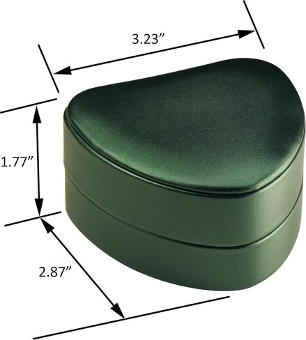 LED Necklace Earrings Box for Engagement, Wedding…Unique Designed Heart to Heart Idea PU Leather Heart Shaped Necklace Pendant Earring Jewelry Gift Holder Box with Light for Men for Women (Green) in Kuwait