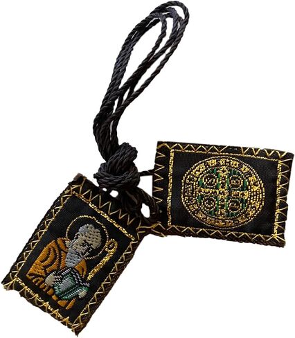 Escapulario de San Benito حامي طارد الأرواح الشريرة - Scapular of Saint Benedict - Saint Benedict Brown Scapular (حماية طرد الأرواح الشريرة) - التفاني الديني المقدس (San Benito) in Saudi Arabia