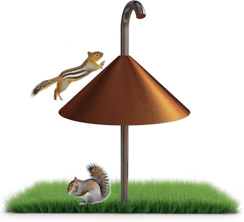 Predator Guard 19-Inch Squirrel Baffle for Bird Feeders - Larger Anti-Rust Galvanised Steel - Dual Hanging & Pole Mount Design - Squirrel & Raccoon Proof Barrier for Feeders in Saudi Arabia