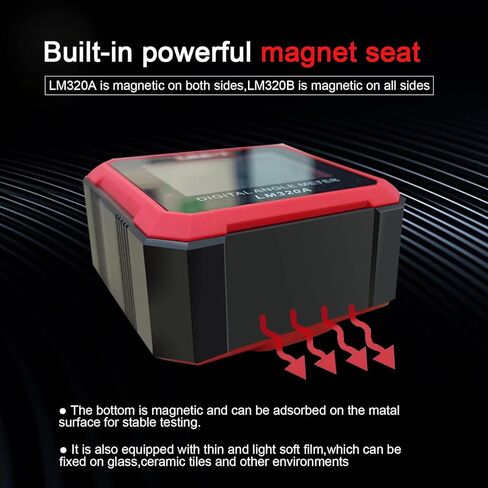 UNI-T مقياس زاوية رقمي للمستوى الإلكتروني ومقياس زاوية الميل الرقمي مع قاعدة مغناطيسية وشاشة LCD، بطارية ليثيوم أيون مع منفذ شحن من النوع C (LM320B) in Kuwait