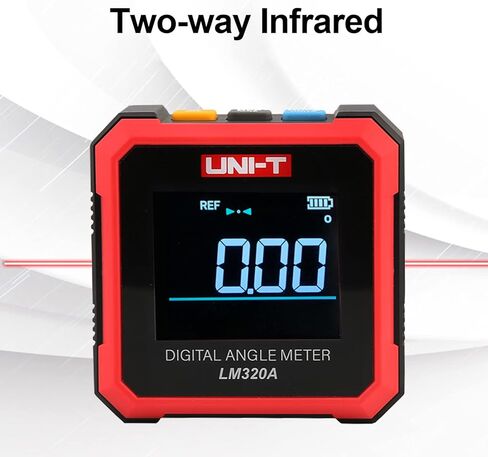 UNI-T مقياس زاوية رقمي للمستوى الإلكتروني ومقياس زاوية الميل الرقمي مع قاعدة مغناطيسية وشاشة LCD، بطارية ليثيوم أيون مع منفذ شحن من النوع C (LM320B) in Kuwait