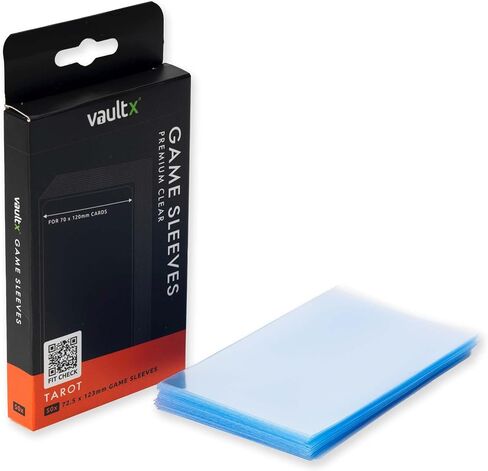 حافظة ألعاب لوحية Vault X 'Tarot' للبطاقات مقاس 70 × 120 مم، تُحفظ بغلاف مُجهز غير مصنوع من مادة PVC ومضاد للكهرباء الساكنة (50 قطعة) in Kuwait