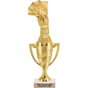 Crown Awards Reading Trophy, 10" Gold Cup Kids Reading Trophies with Engraving Included Prime