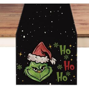 Christmas Placemats Set of 4,Winter Merry Xmas Ho Ho Ho Heat-Resistant Place Mats,Merry Xmas Holiday Table Decors for Farmhouse Kitchen Dining Party 12x18 Inch