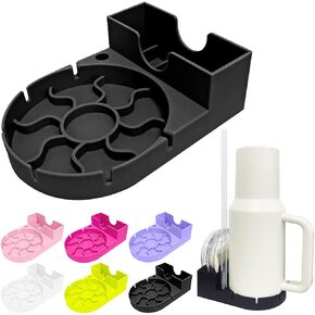 WORBSS Silicone Drying Rack for Stanley Cup 20 30 40oz Tumbler & Hydro Flask & Simple Modern Trek, Drain Rack Accessories for Water Bottles Tumblers Cups Mugs Glasses ,or Straw and Cup Lid