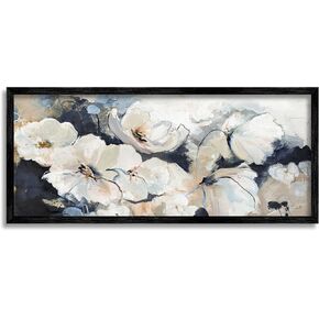 Stupell Industries Delicate Flower Petals Blooming Modern Painting Design Framed Wall Art, Design By Design Fabrikken