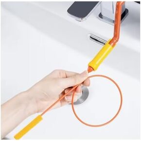 Drain Remover Super Pack: 5 rods + 2 replaceable handles. Perfect for clearing blockages in sinks, pipes, and bathrooms. 24.8" length with a rotating handle for effortless cleaning. in Saudi Arabia