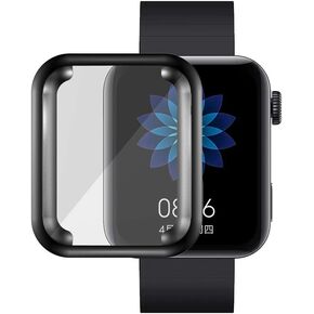 متوافق مع حافظة حماية شاشة Xiaomi Mi Watch، غطاء حماية ناعم من مادة TPU HD وشفاف للغاية ومضاد للخدش وخفيف الوزن ومقاوم للخدش لساعة Xiaomi Mi