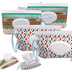 4-Pack Portable Baby Wipes Holder Refillable Wipes Container Reusable Baby Wipes Dispenser Travel Wipes Baby Wipe Holder Box Keep Wipes Fresh Baby Wipes Travel case
