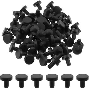 Semetall High Temp Silicone Plug Mount,Dia 2 inch/51.3mm Rubber Stopper Hole Plugs,T Shaped Sealing Plugs,Black Pack of 8(OD 58mm)