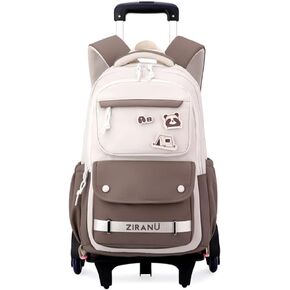 EKUIZAI Trolley Backpack for Girls Middle Kids School Bags with Wheels Rolling School Bags for Teen Girls