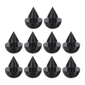 uxcell 10pcs Hole Plug 3/16 Inch (6.1mm) Button Plugs Fit for 4.5mm Hole, Snap in Locking Hole Tube Plug Silicone Tube Waterproof Plug Tube Plug, Black