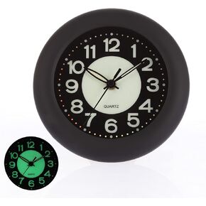 Silent Wall Clock, 6.7" Round Non-Ticking Quality Modern Quartz Battery Operated Easy to Read Wall Decorative Clock for Home/Office/School/Kitchen/Bedroom/Living Room