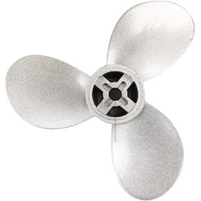 Outboard Propeller 7 1/4X5-A for Marine Boat Motor 4 Stroke 4HP Durable Sliver Propeller with Three Leaves