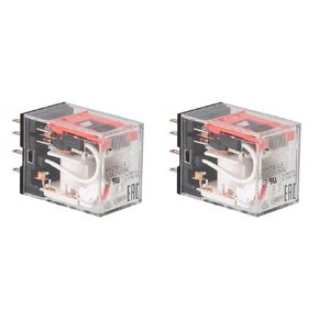 Power Relay, MY2N-GS, AC 220-240V Coil, DPDT, 8 Pins, 7 AMP, with LED Indicator Light (1)