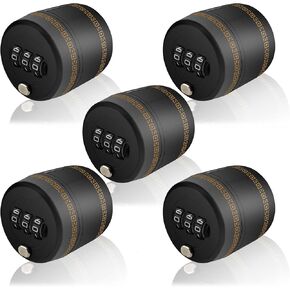 Bottle Locks 5 Pack,Bottle Password Code Digital Lock Reusable Combination Lock for Wine Beer Drinks Bottle (Diameter of the bottle mouth must be between 26mm to 28mm/1 to1.1inch)