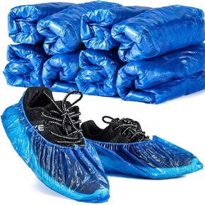 80 Pack (40 Pairs) Shoe Covers - Boot Covers Plastic Disposable Waterproof Shoe Covers for Men and Women Fits All Sizes of Shoes for House Cleaning