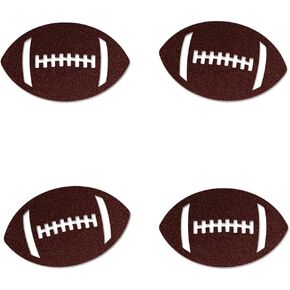 Football Cut-outs, 12-Pack Table Topper Double-sided sports Birthday Baby Shower Party Decorations