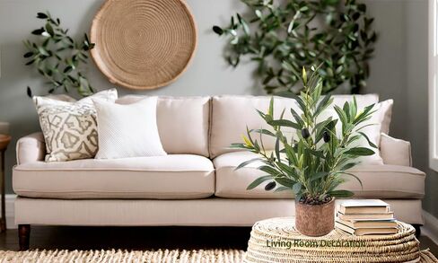 Indoor Fake Olive Plant 12 inch Faux Silk Plant in Black Rustic Planter Medium Size Perfect Artificial Olive Plant with Realistic Trunk and Lifelike Fruits for Home and Office Decor in Saudi Arabia
